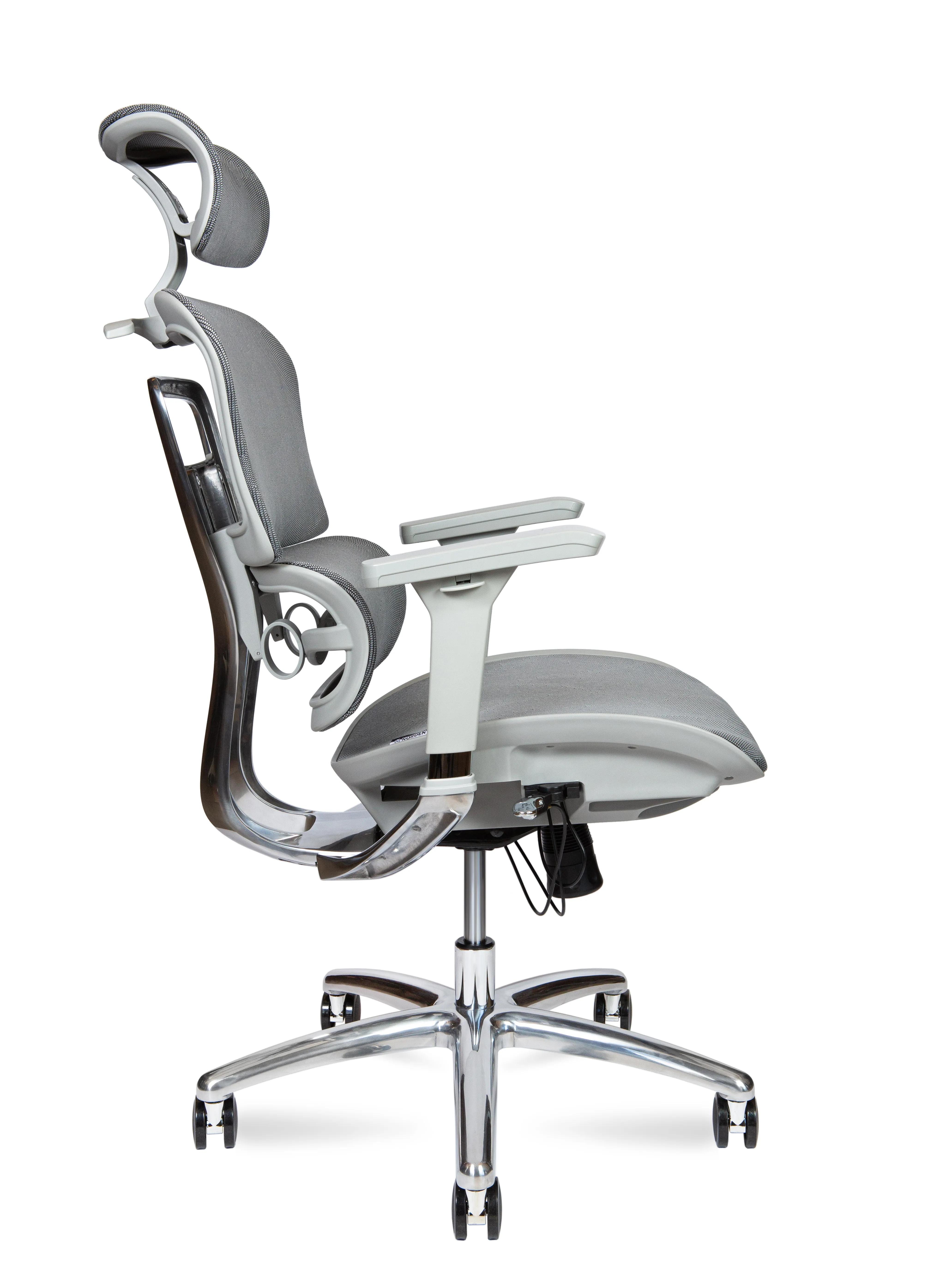 Кресло руководителя (эргономичное) NORDEN Kron aluminium grey серый YS-8309H(M+M)G