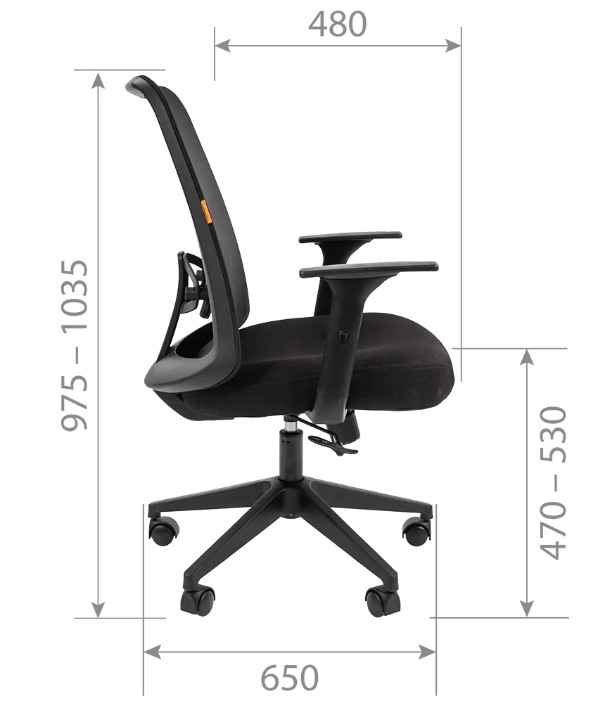 Кресло руководителя CHAIRMAN 535 LT черный / серый