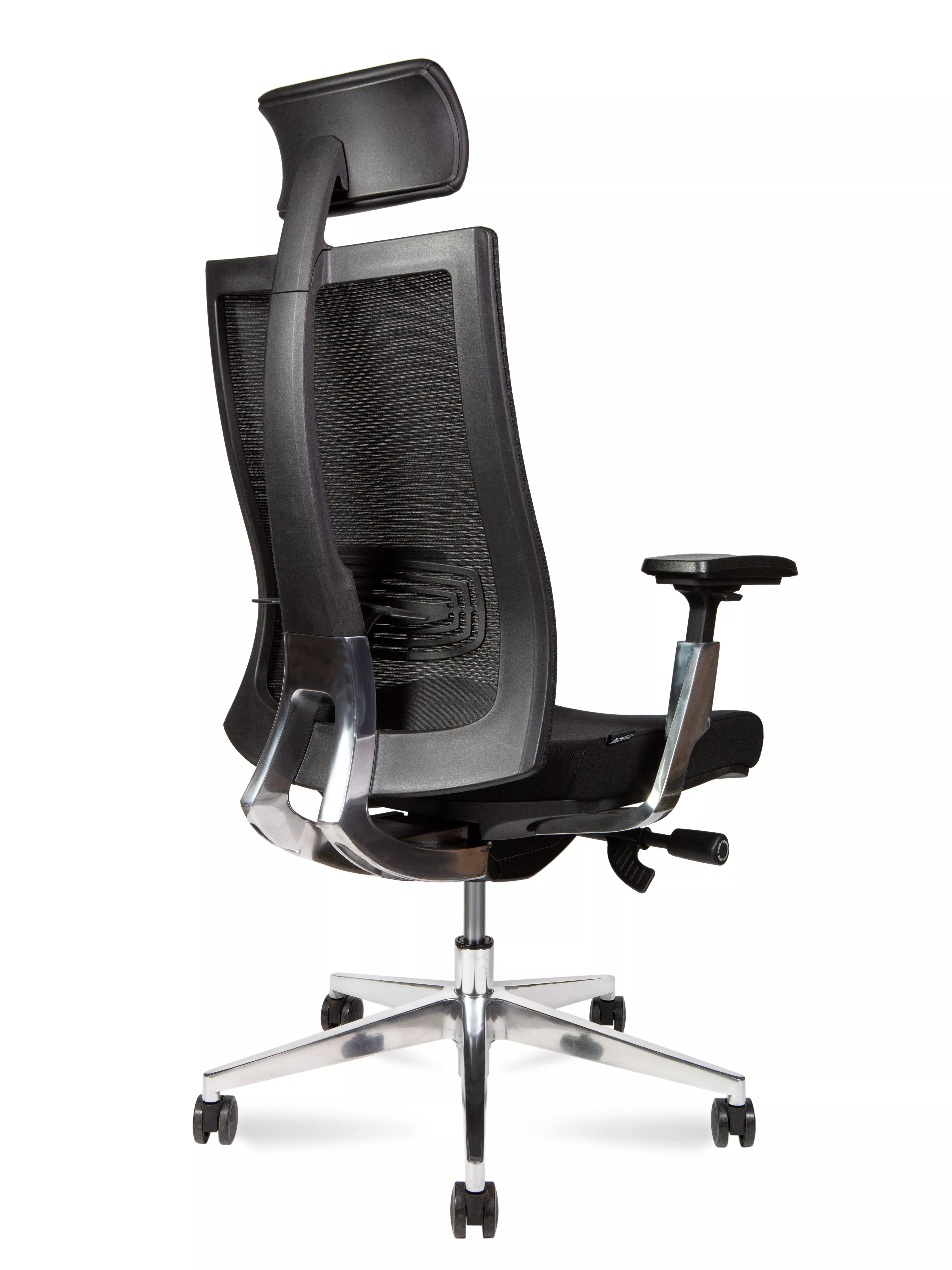 Эргономичное кресло с подголовником  NORDEN Vogue aluminium CH-203A-B-BB