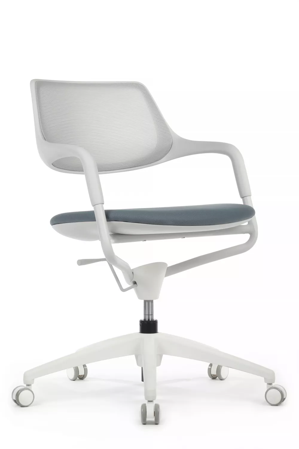 Кресло RIVA DESIGN Scroll (HY-813D) белый каркас / серый