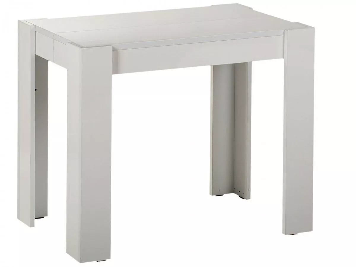 Белый глянцевый стол трансформер Giant