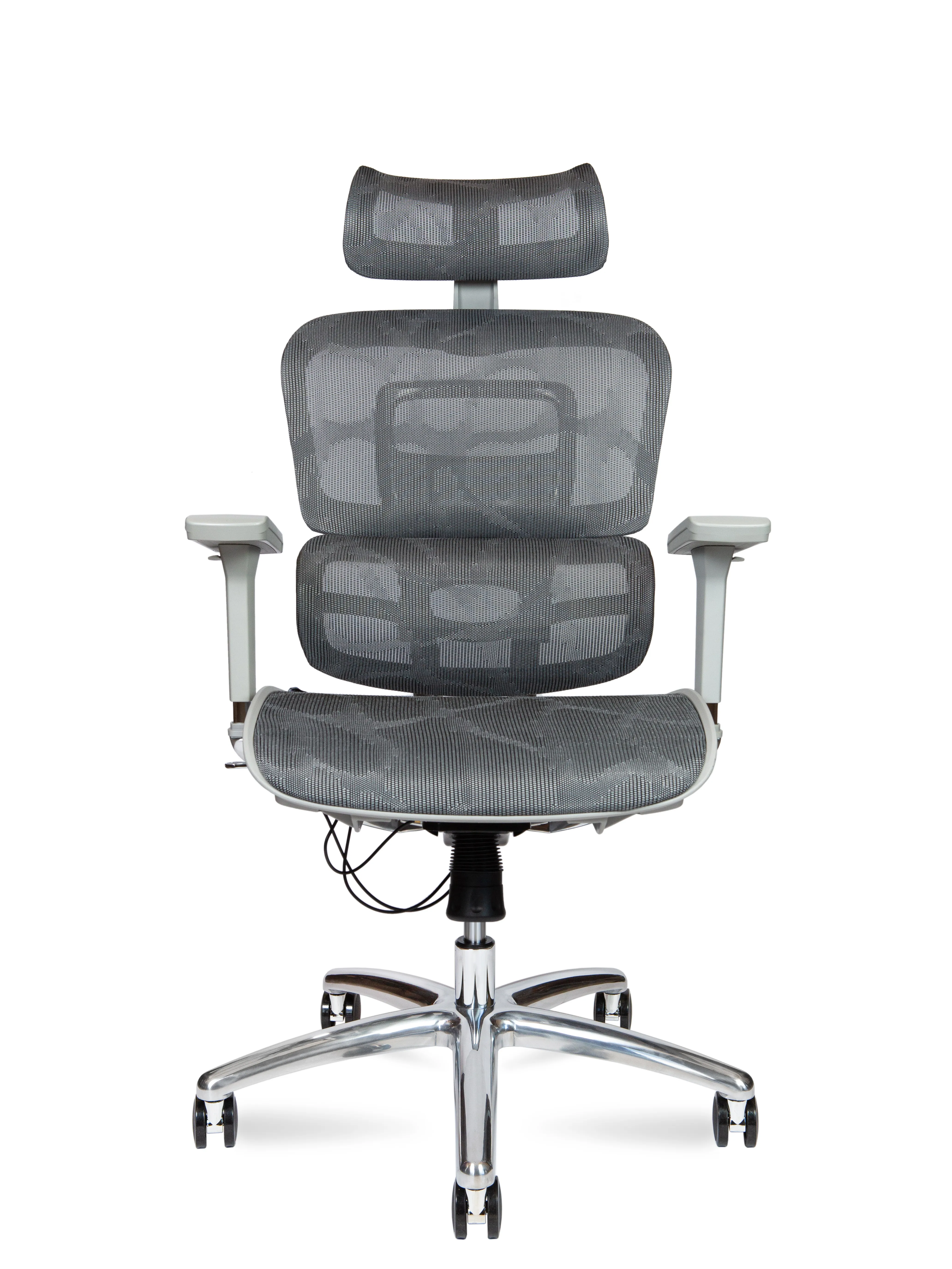 Кресло руководителя (эргономичное) NORDEN Kron aluminium grey серый YS-8309H(M+M)G