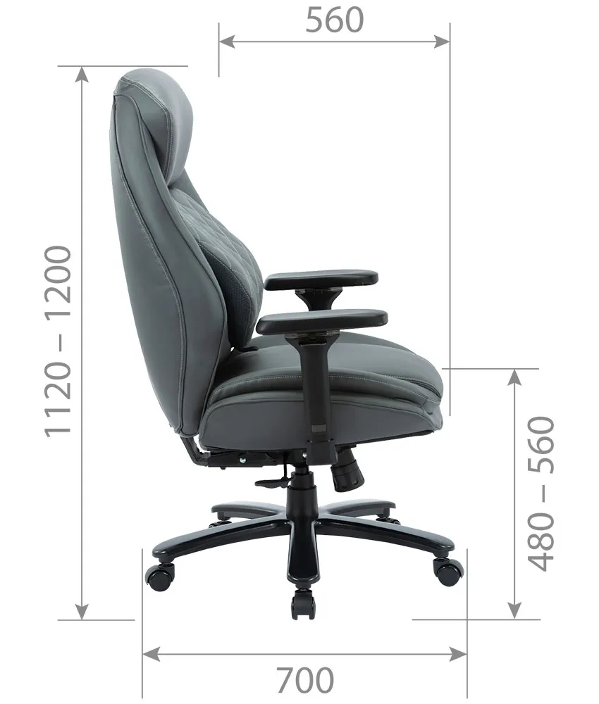Кресло руководителя CHAIRMAN CH403 регулируемые подлокотники серый