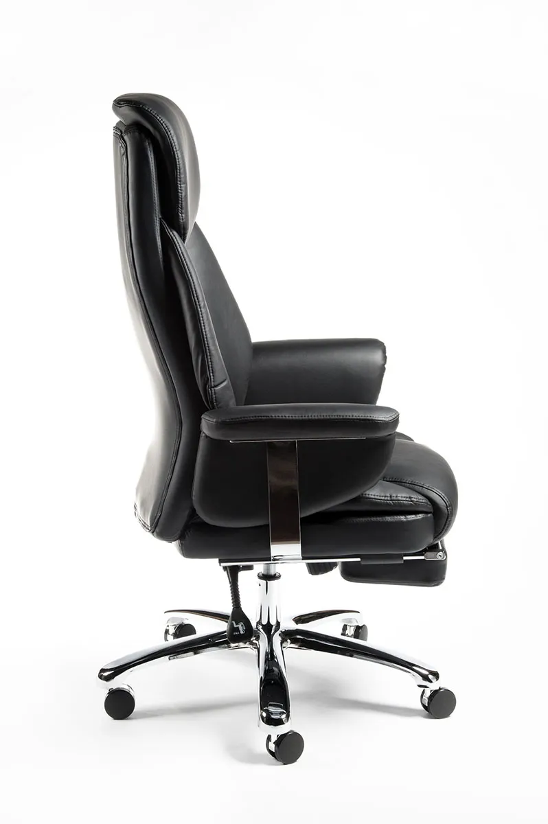 Кресло руководителя NORDEN Парламент black черный кожа H-2021-35 leather