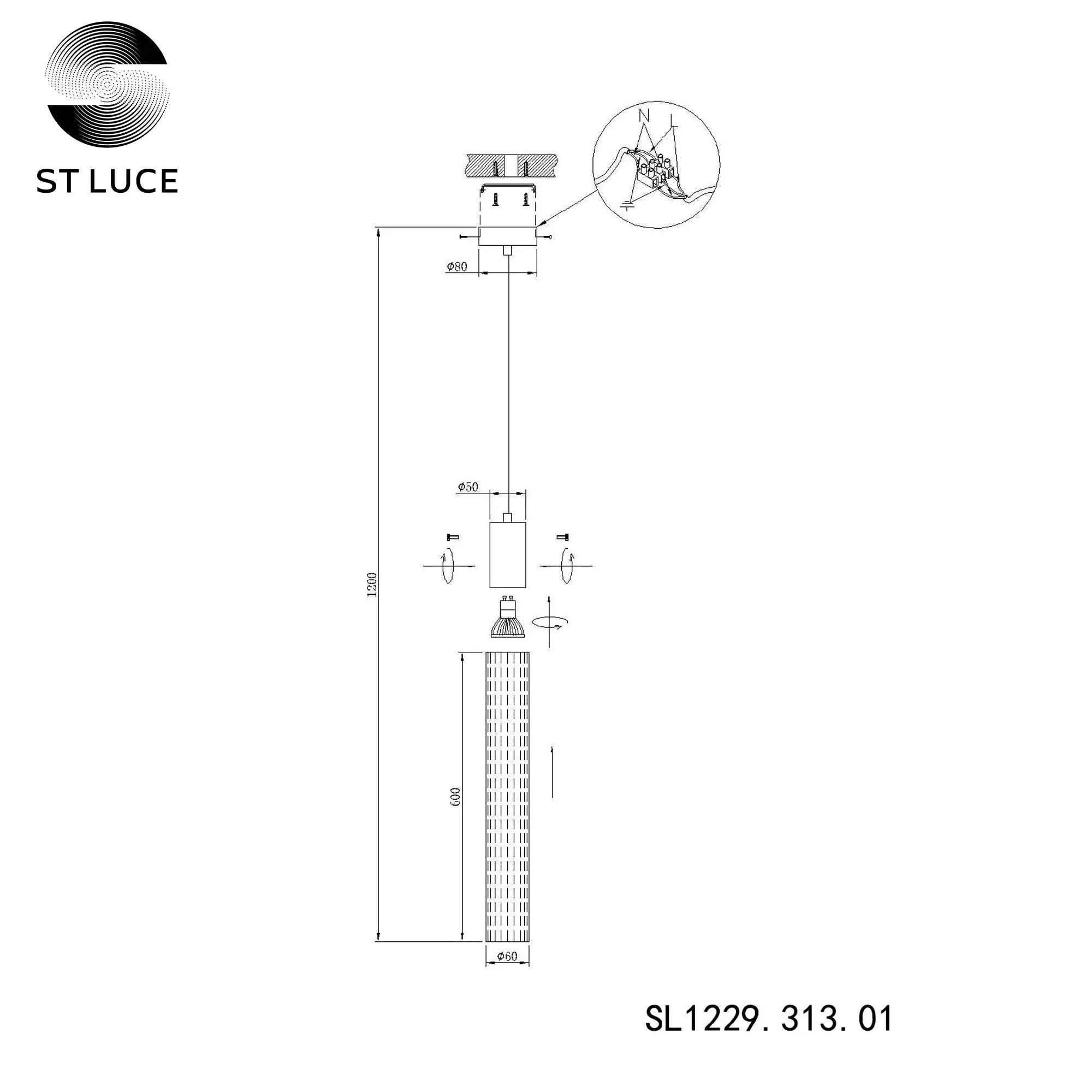 Подвесной светильник ST LUCE Terni SL1229.313.01