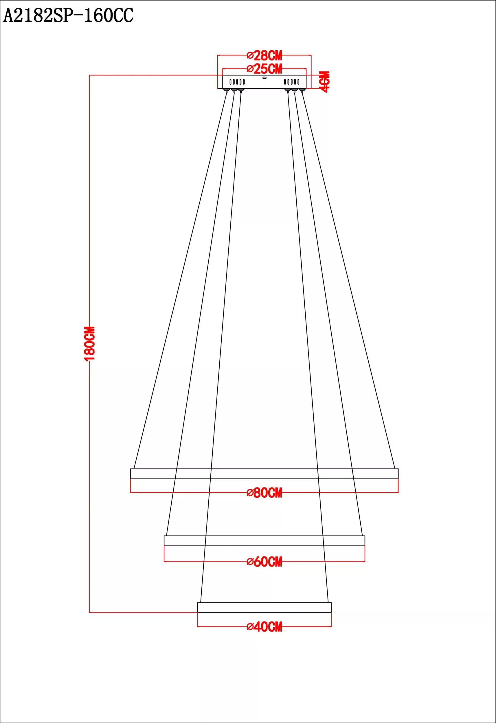 Подвесная люстра ARTE LAMP ORIONE A2182SP-160CC