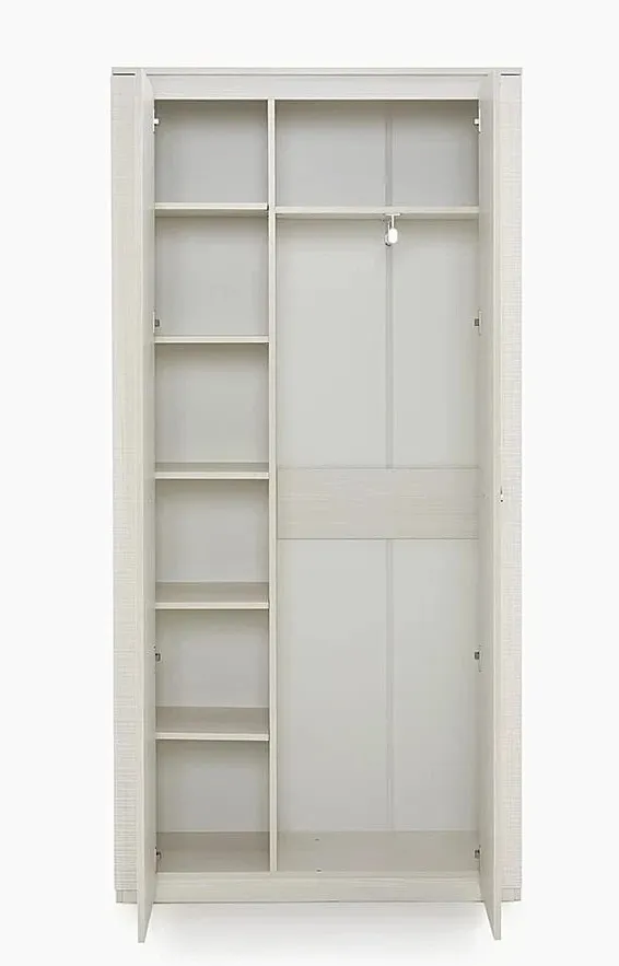 Шкаф 2-дверный Элана Бодега белая (глубина 41 см)