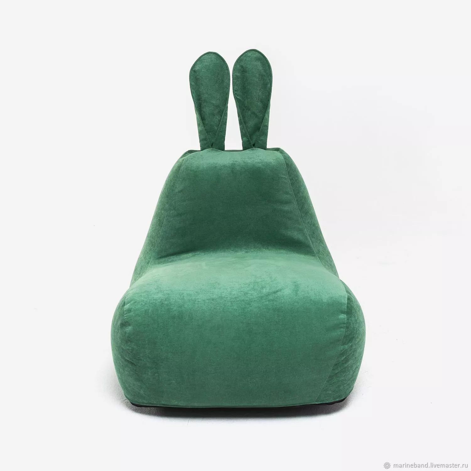 Кресло-мешок Зайчик велюр зеленый