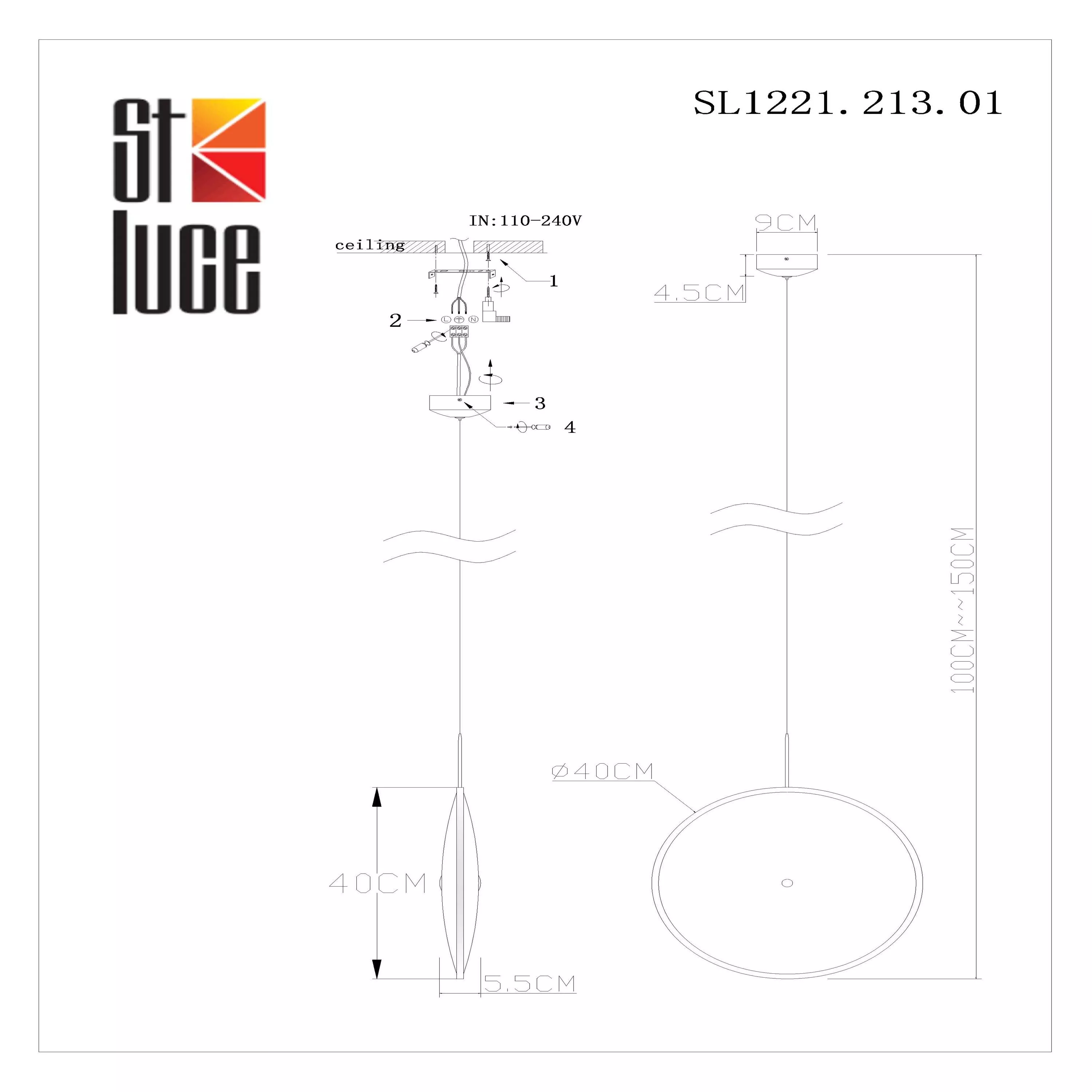Подвесной светильник ST LUCE IMENTE SL1221.213.01