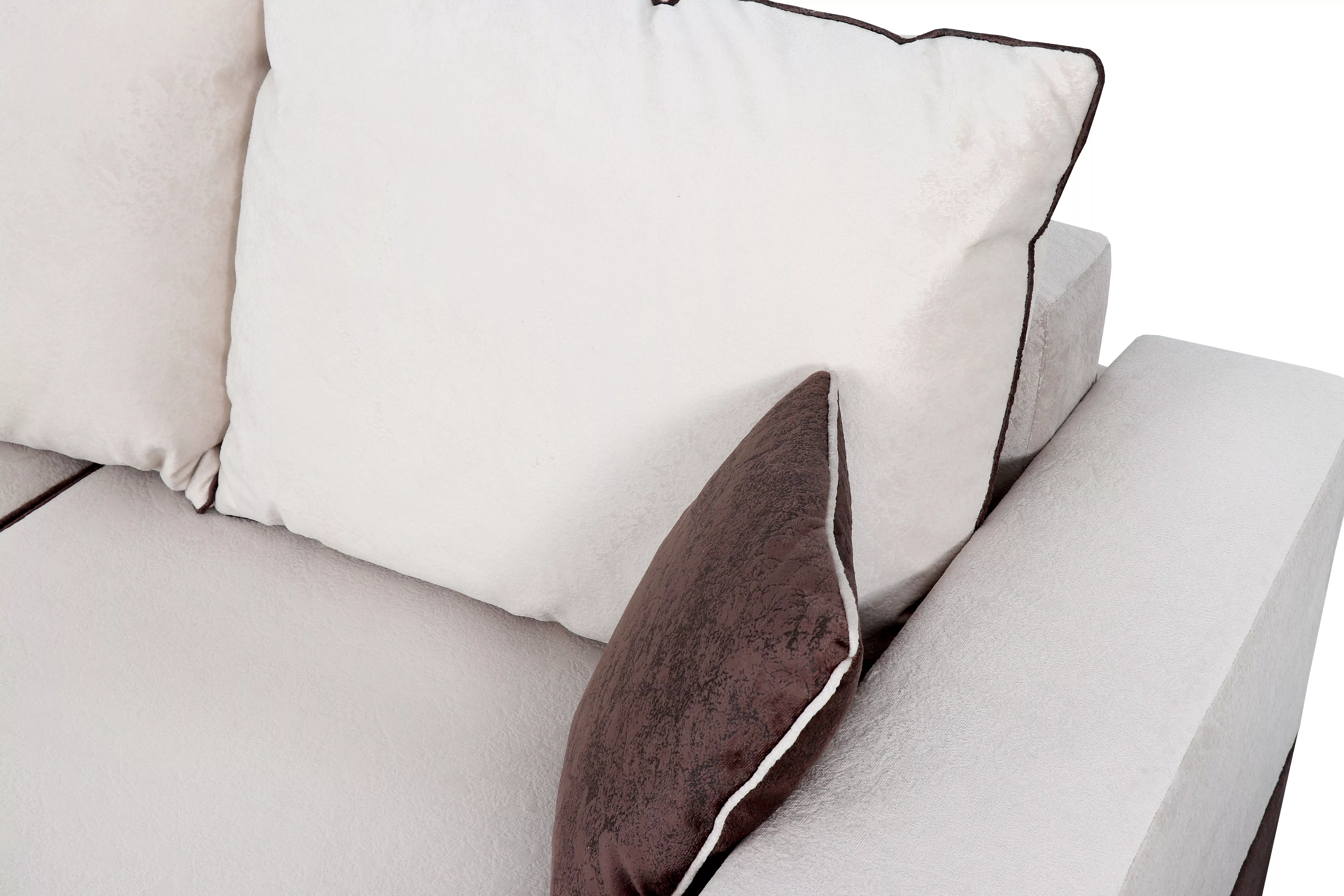 Диван-кровать Бостон 2400 бежево-коричневый велюр