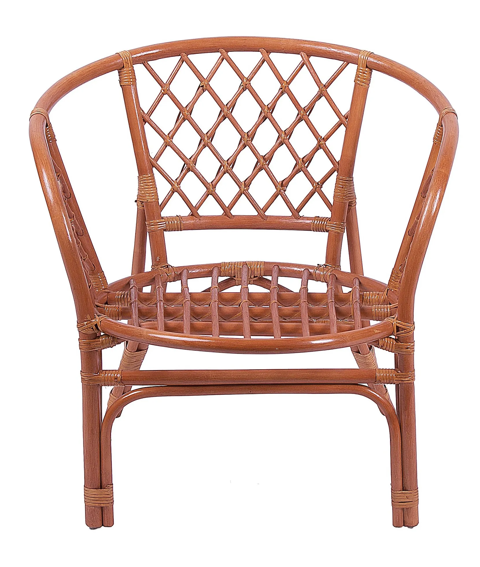 Комплект мебели из ротанга Багама дуэт с овальным столом коньяк (подушки твил полные коричневые)
