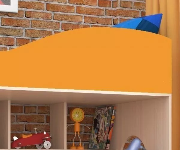 Детская кровать-чердак Кадет 1 с металлической лестницей