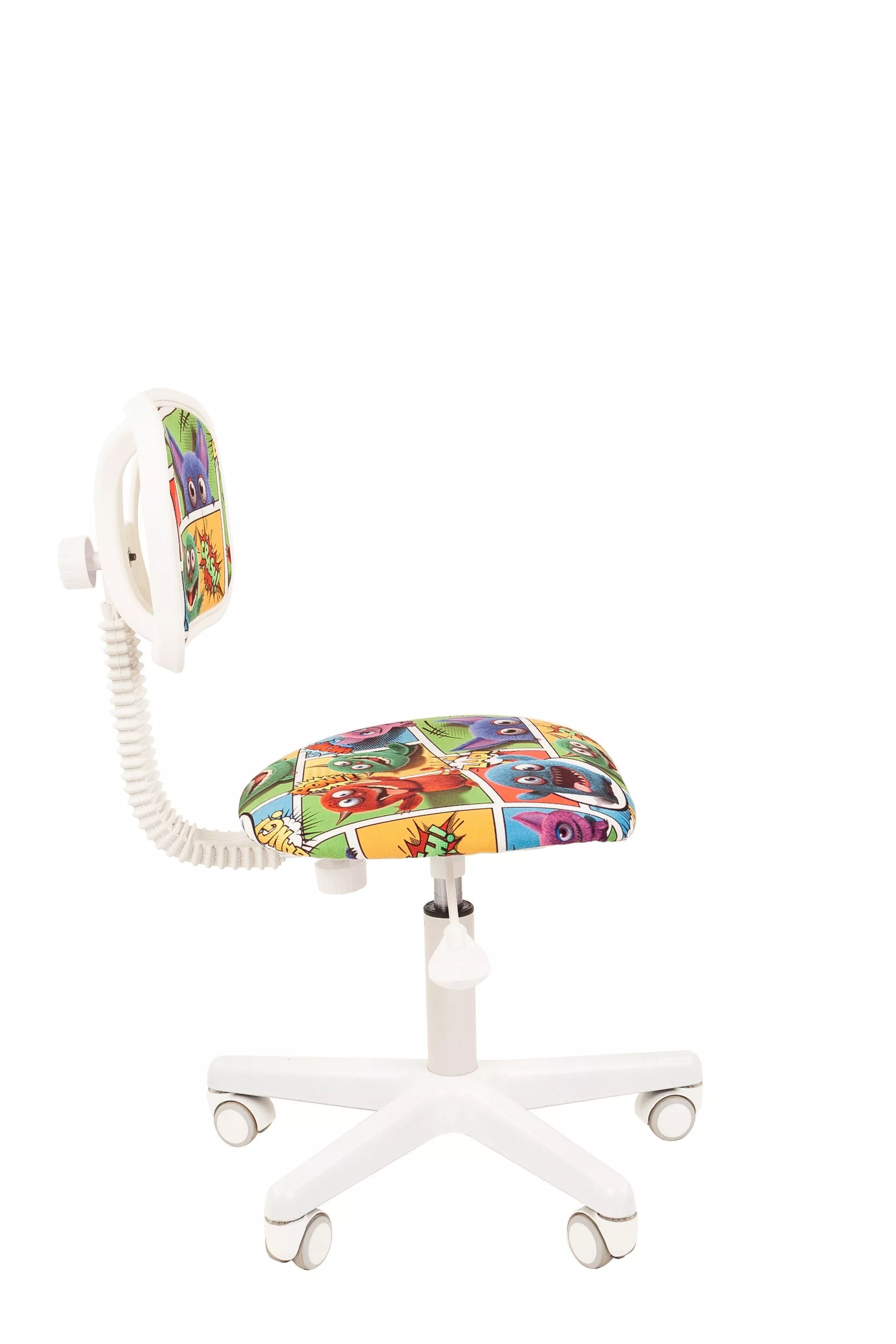 Детский компьютерный стул Chairman KIDS 101 белый пластик монстры