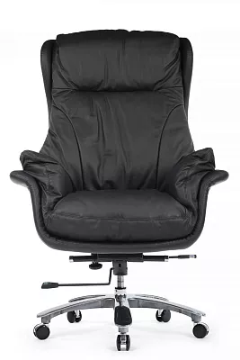 Кресло руководителя из натуральной кожи RIVA DESIGN Leonardo A355 черный
