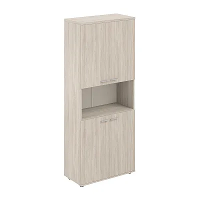 Шкаф высокий NORDEN с нишей / четырехдверный / задняя стенка HDF (800х400х1955) SG.841.OL.OL.OL