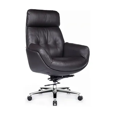 Кресло руководителя из натуральной кожи RIVA DESIGN Marco LS-262A коричневый