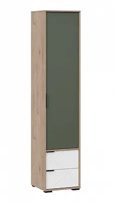 Шкаф для белья комбинированный Лео гикори джексон белый матовый дымчатый зеленый ТД-410.07.21