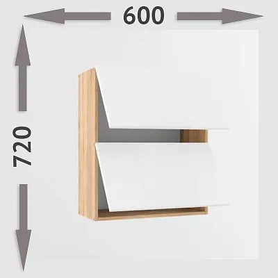 Шкаф навесной В 600 2 софт Тальк 2 кат (h=720)