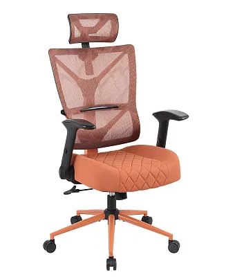 Кресло эргономичное CHAIRMAN CH566 регулируемый подголовник оранжевый
