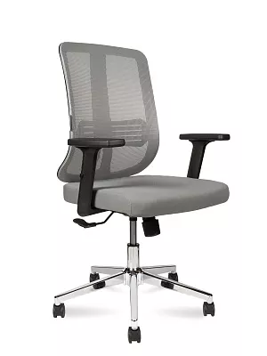 Кресло офисное Tema Сhrome LB 2D хром серый ткань 216B-Сhrome-B-GG NORDEN