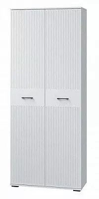 Шкаф двухдверный для одежды Шарлиз Белое сияние / белый снег софт МЛК