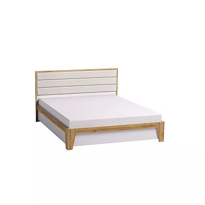 Айрис 308 (спальня) Кровать Люкс (1400) Дуб золотистый / Белый