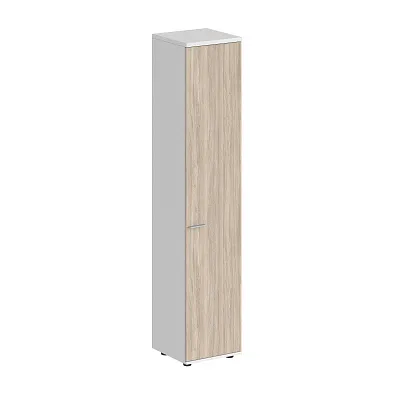 Шкаф высокий NORDEN Sigma правый / однодверный / задняя стенка HDF (400х400х1955) SG.802.WH.OL.R