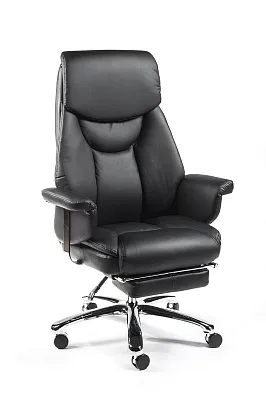 Кресло руководителя NORDEN Парламент black черный кожа H-2021-35 leather