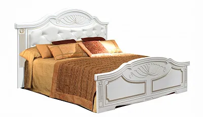 Кровать 160 см с мягким изголовьем Амелия