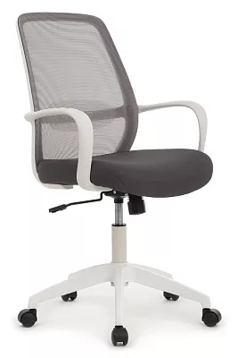 Кресло RIVA DESIGN Fast W-207 серый / белый пластик