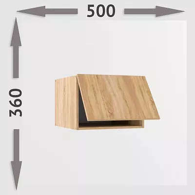 Шкаф навесной В 500 1 софт глубокий Дуб сонома 1 кат (h=360)