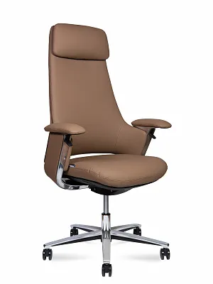 Кресло руководителя NORDEN York-3 натуральная кожа светло-коричневый CH-336A light brown leather