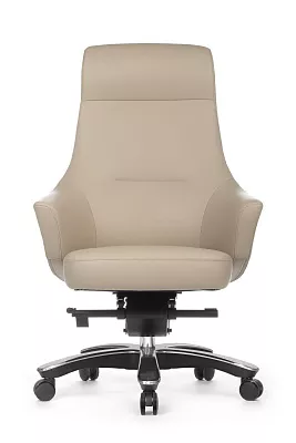 Офисное кресло из натуральной кожи RIVA DESIGN Jotto-M (B1904) без подголовника светло-бежевый