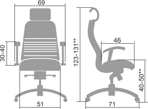 Кресло для руководителя SAMURAI KL-3.04 MPES Темно-коричневый