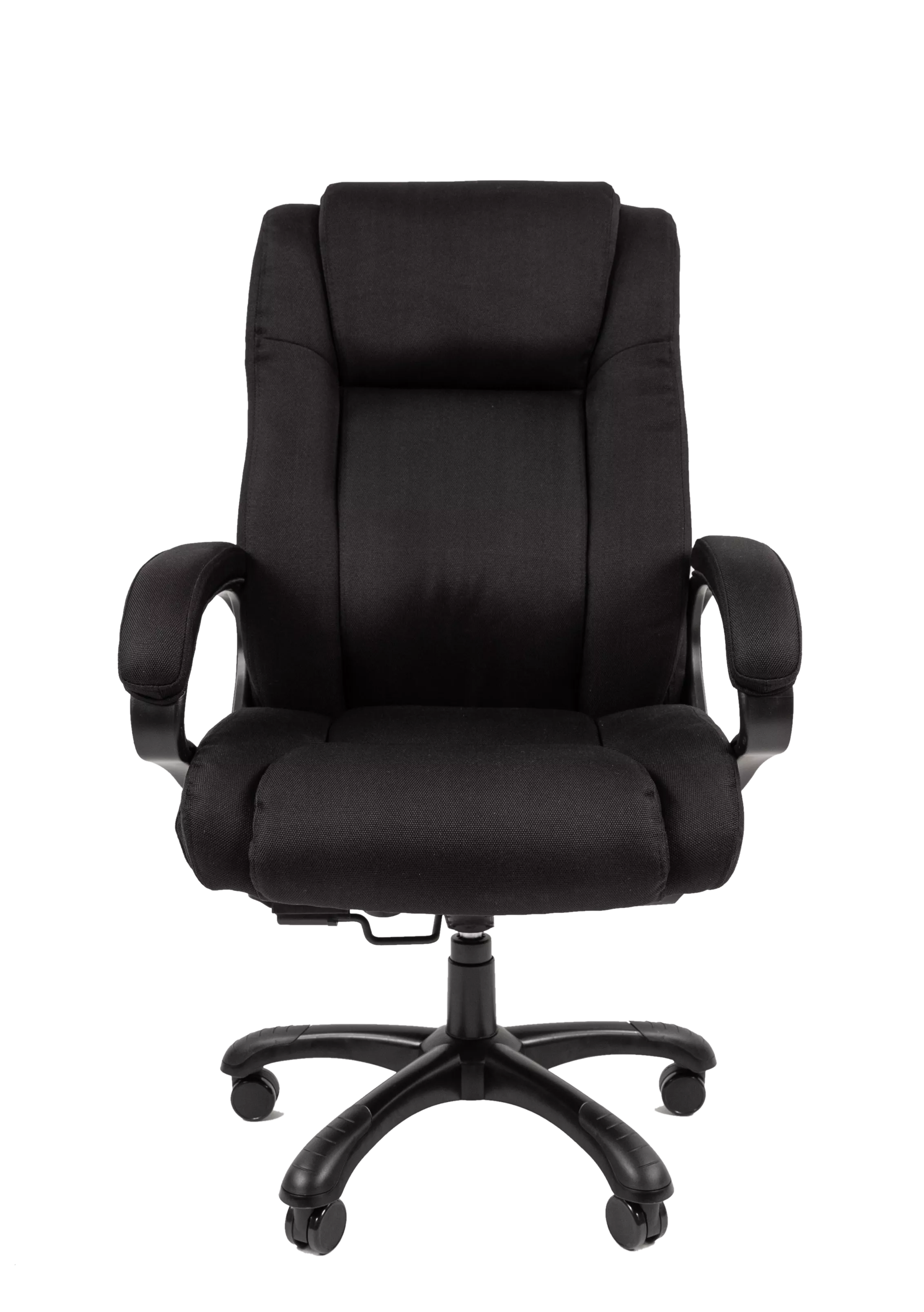 Кресло для руководителя Chairman 410 с высокой спинкой черная ткань до 180 кг
