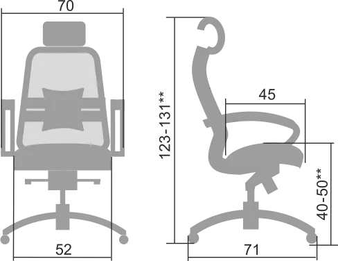 Эргономичное кресло SAMURAI S-2.04 MPES Темно-бордовый