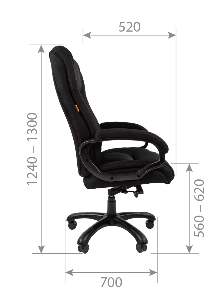 Кресло для руководителя Chairman 410 серый усиленный до 180 кг