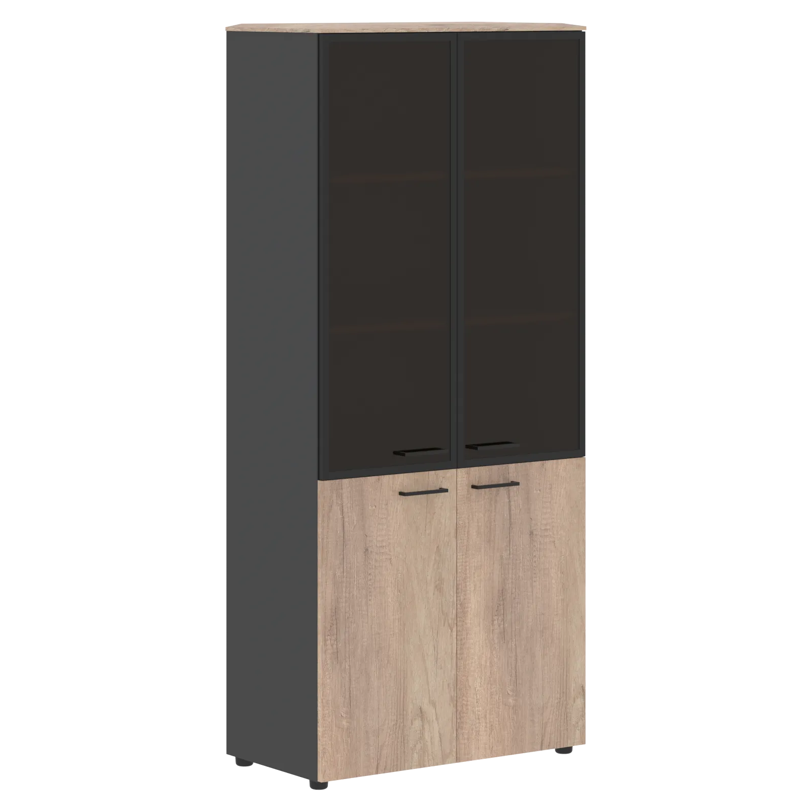 Шкаф комбинированный с дверьми в металлической рамке Skyland Jay JHC 85.7 Дуб Каньон / Антрацит