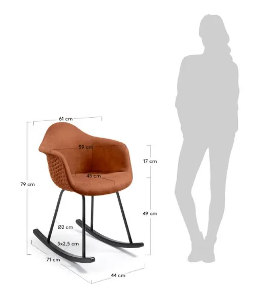 Кресло-качалка La Forma Kenna коричневое