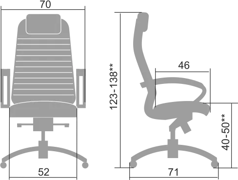 Кресло для руководителя SAMURAI K-1.04 MPES Бежевый