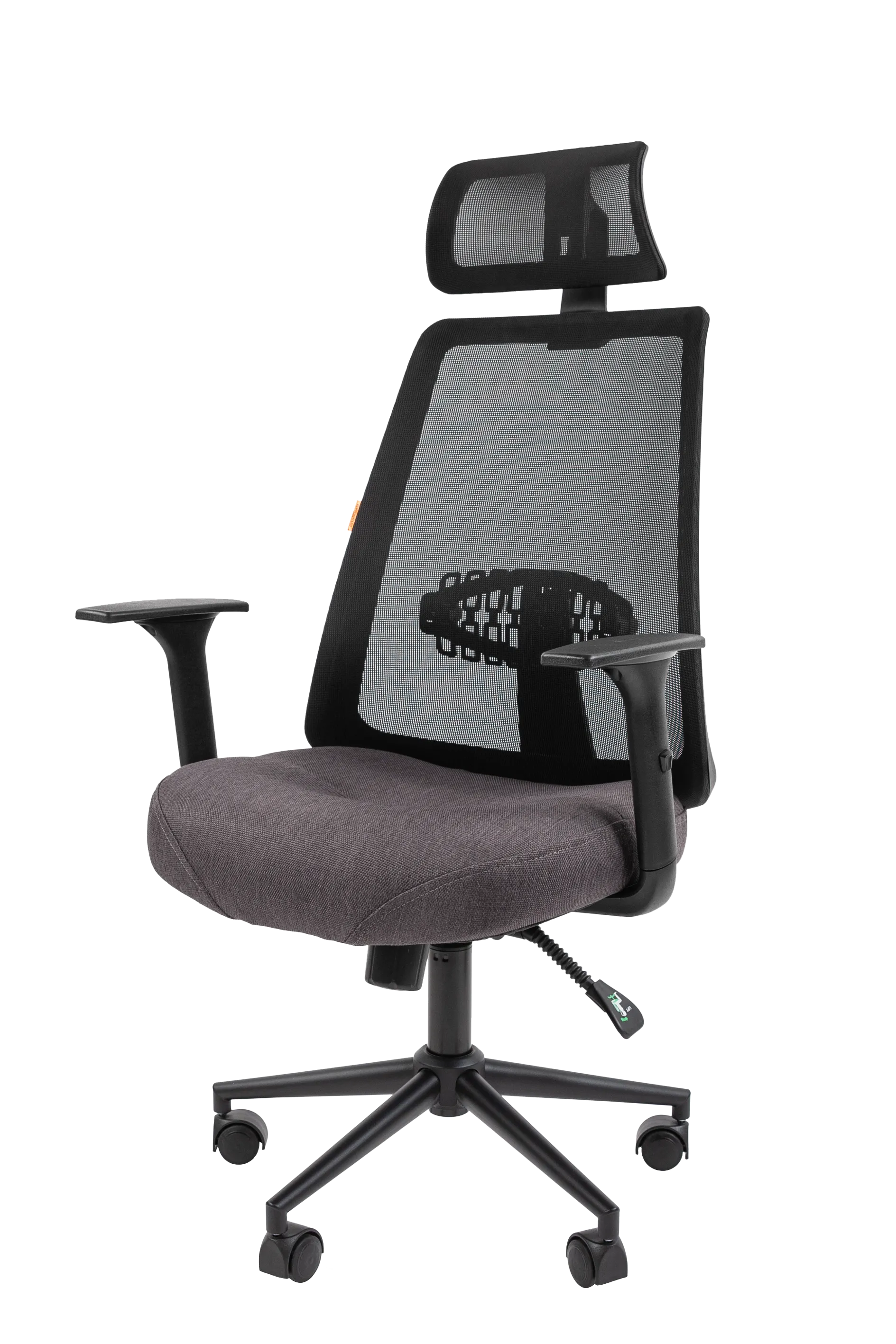Кресло руководителя CHAIRMAN 535 BLACK с поддержкой головы и шеи черный / серый