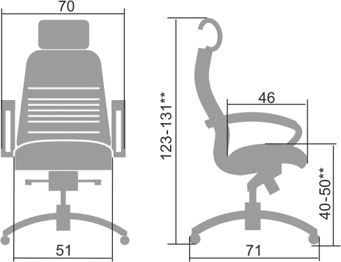 Кресло для руководителя SAMURAI KL-2.04 MPES Темно-бордовый