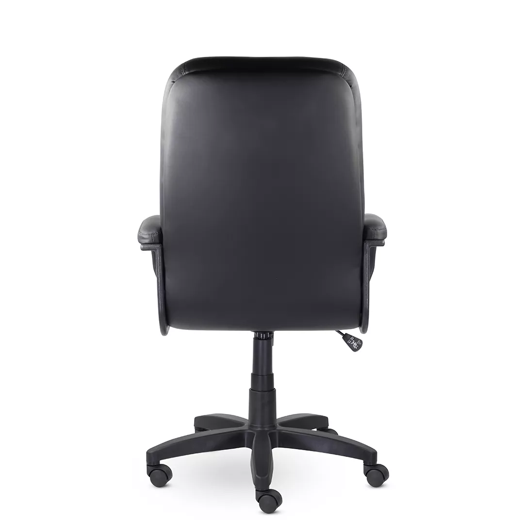 Кресло для руководителя ПИЛОТ В пластик люкс экокожа Santorini черный