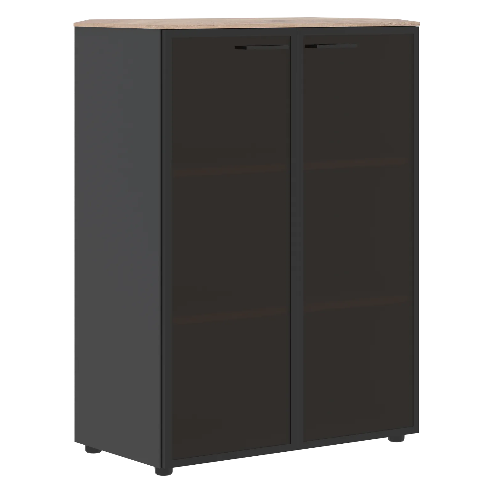 Шкаф комбинированный с дверьми в металлической рамке Skyland Jay JMC 85.7 Дуб Каньон / Антрацит