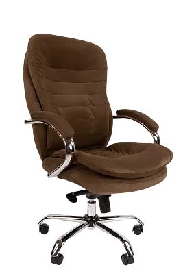 Мягкое компьютерное кресло CHAIRMAN HOME 795 усиленное до 150 кг коричневый