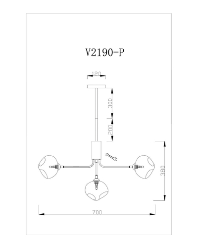 Люстра на штанге Moderli Santa V2190-P