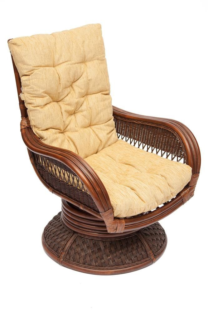 Кресло-качалка из ротанга ANDREA / АНДРЕА RELAX MEDIUM с подушкой