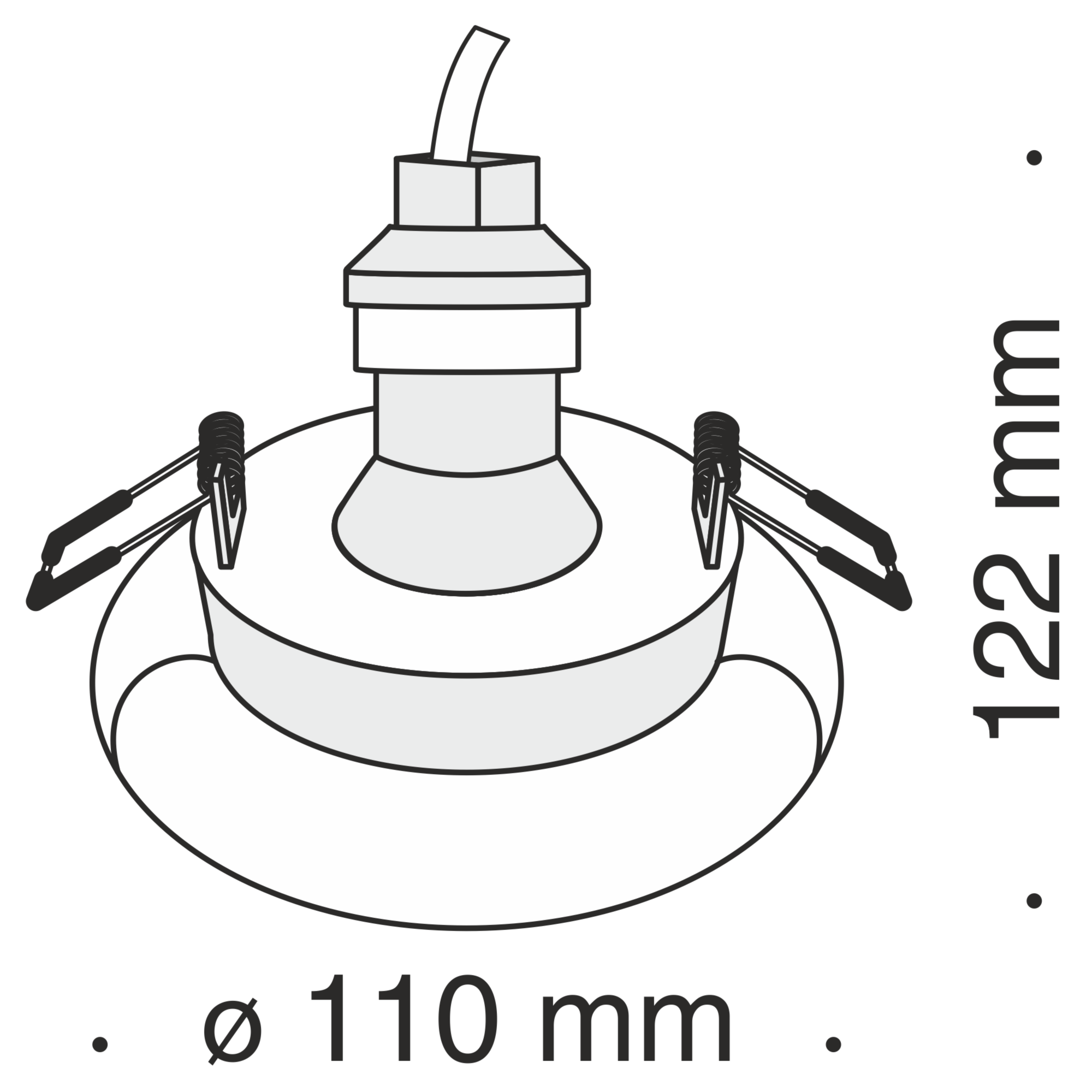 Точечный встраиваемый светильник Maytoni Technical Gyps Modern DL006-1-01-W