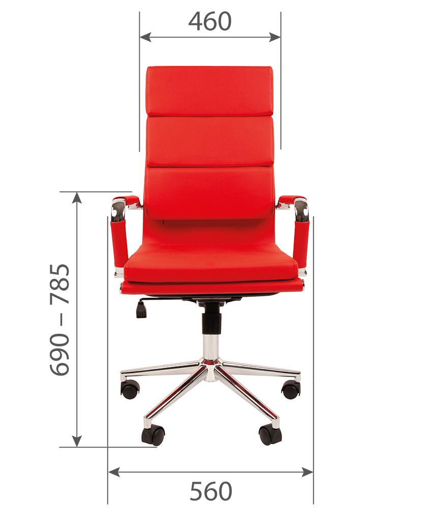 Кресло для руководителя CHAIRMAN 750 красный