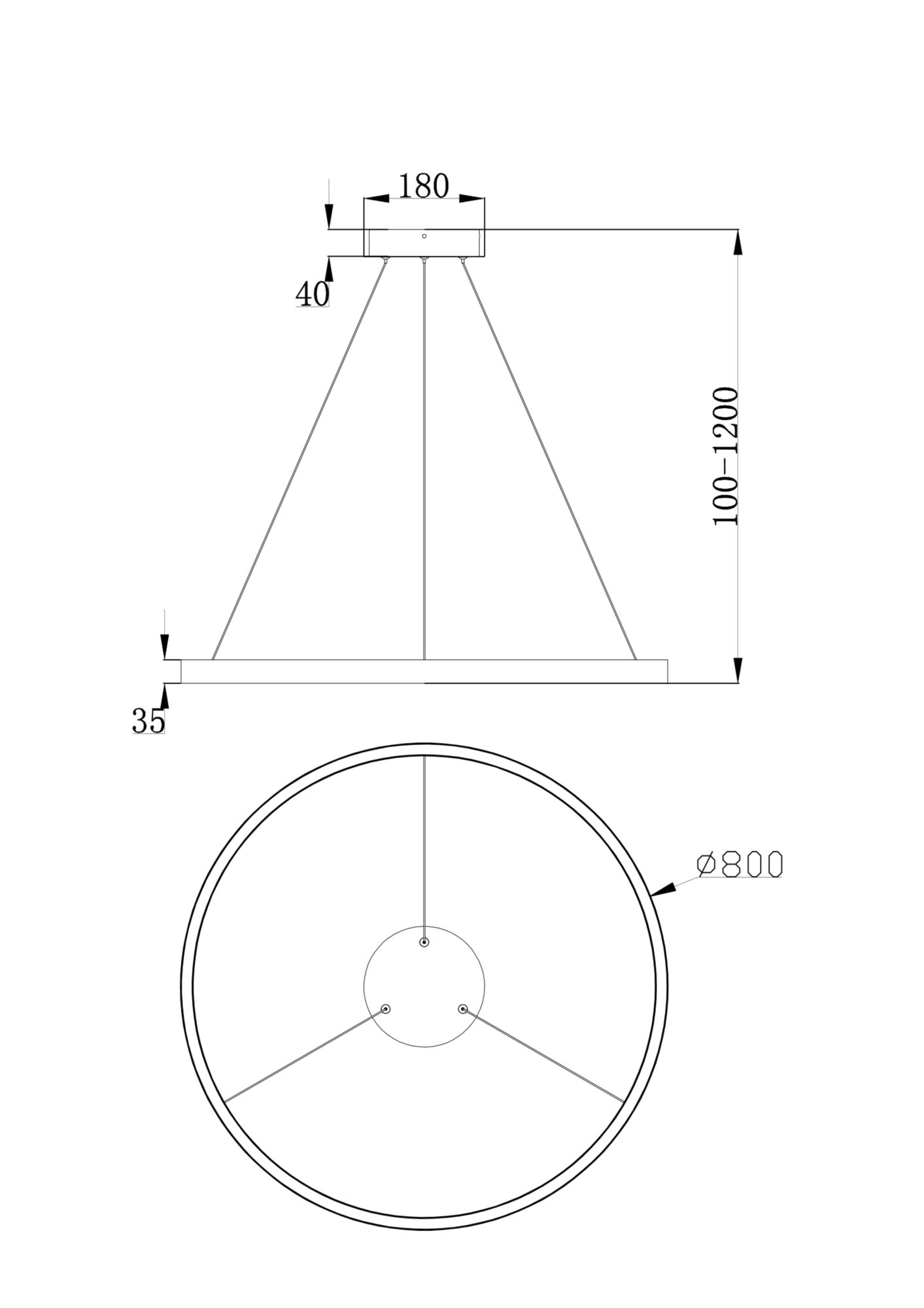 Подвесная люстра Maytoni Technical Rim MOD058PL-L42BS4K